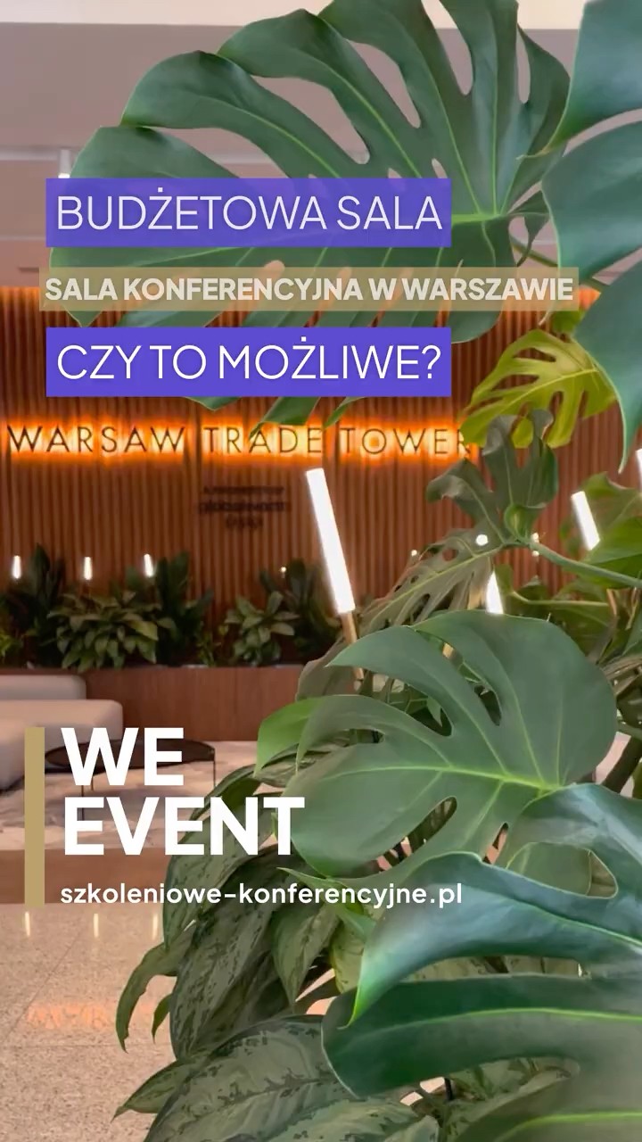 Conference room on Chłodna Street, Warsaw — Wola skyline — video still