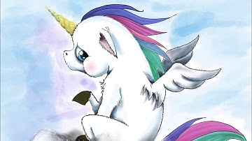 Procreate App Timelapse Unicorn Drawing digital illustration