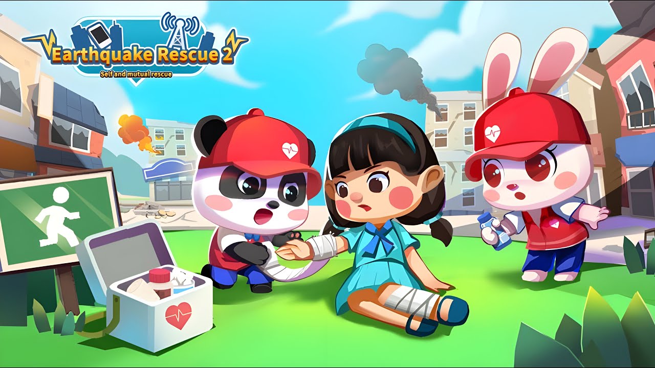 Little Panda's Earthquake Rescue || Children Learn How To Be Safe ...