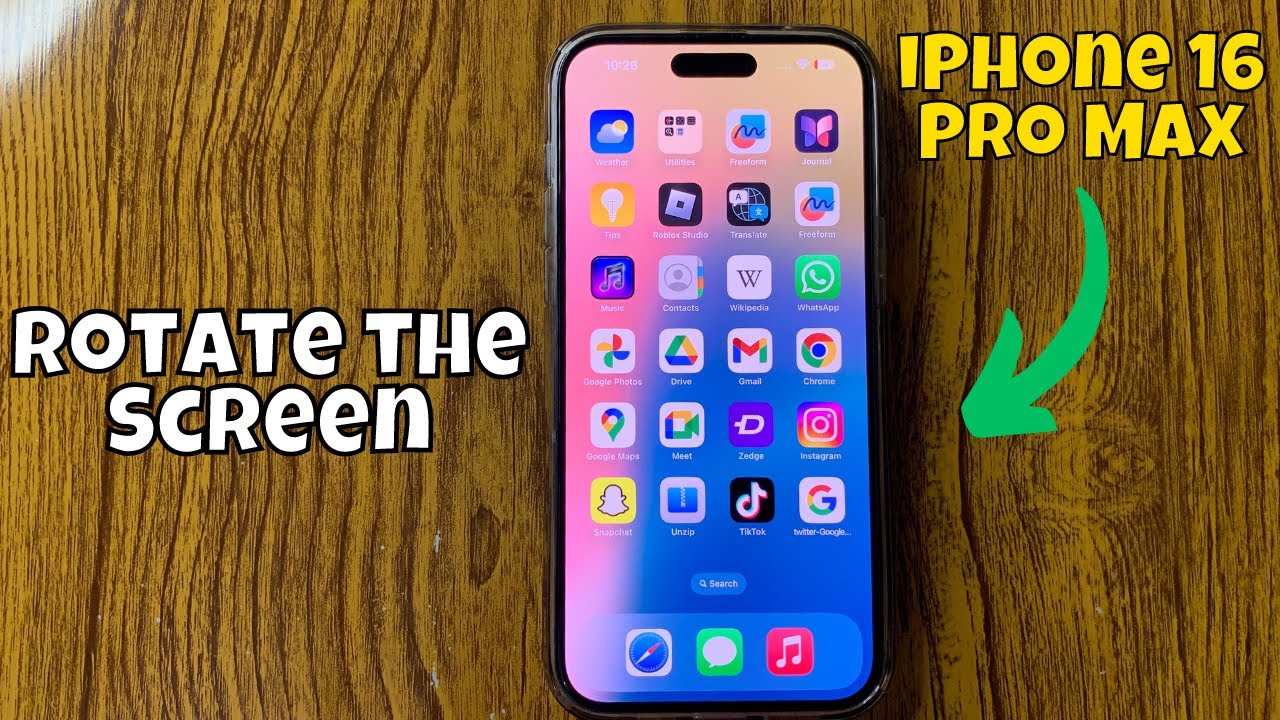 How to Rotate the Screen on iPhone 16 Pro Max (Tutorial) - YouTube