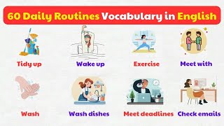 60 Daily Routines Vocabulary in English | English Vocabulary with Sentences | Listen and practice