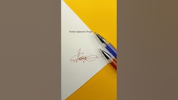 Fatima Signature Design | How To Sign The Letter F #shorts