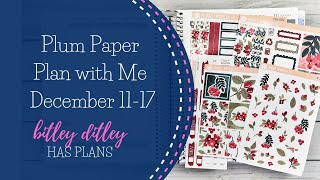 Plan with Me | December 11-17 | Plum Paper Vertical Columns | Ft. Orange Umbrella Co.