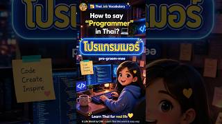 How to Say Programmer in Thai 💻 | Learn Thai Vocabulary for Beginners | K Life Blend by CNK #shorts