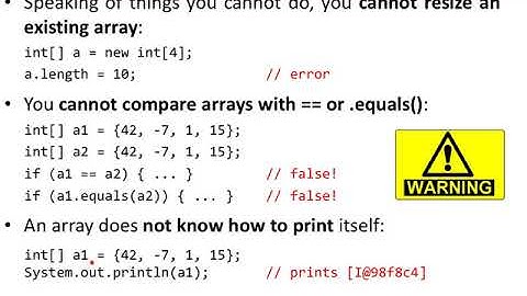 Vanderbilt CS1101 Lecture 9.2 Arrays con