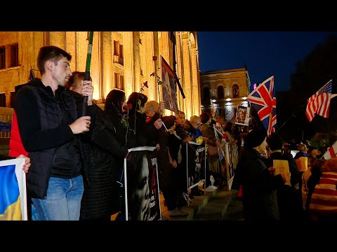 \"ვარდების რევოლუციიდან 19 წლის შემდეგ, ადამიანი, ვინც გაგვათავისუფლა, ციხეშია\" | აქცია პარლამენტთან