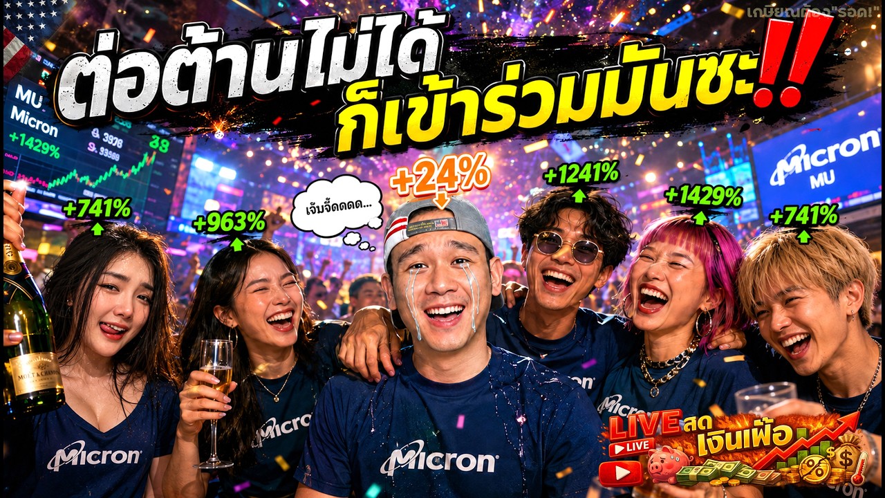 ⁣LIVE สด "เงินเฟ้อ"!! ไตรมาส MU สุดอลังการ🎊 | Bitcoin, PLTR, PRCT, FPS, NVO, RKLB, ASTS, GEV, ALAB