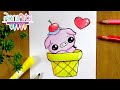 Cómo dibujar un CERDITO kawaii - Paso a paso