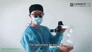 Best Dental Face Shield for Loupes Canada, for Dentist and hygienist under 6 ft, FS819 from Lamippe