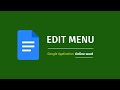 📄Google Doc Edit Menu | Step By Step Guide