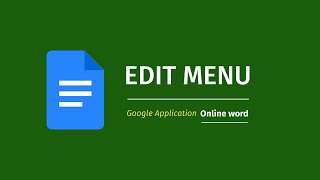 📄Google Doc Edit Menu | Step By Step Guide