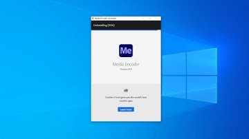 Uninstallation of Adobe Media Encoder 2020