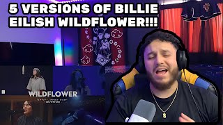 This song is the best on the album! Billie Eilish Wildflower 5 versions at once (REACTION)