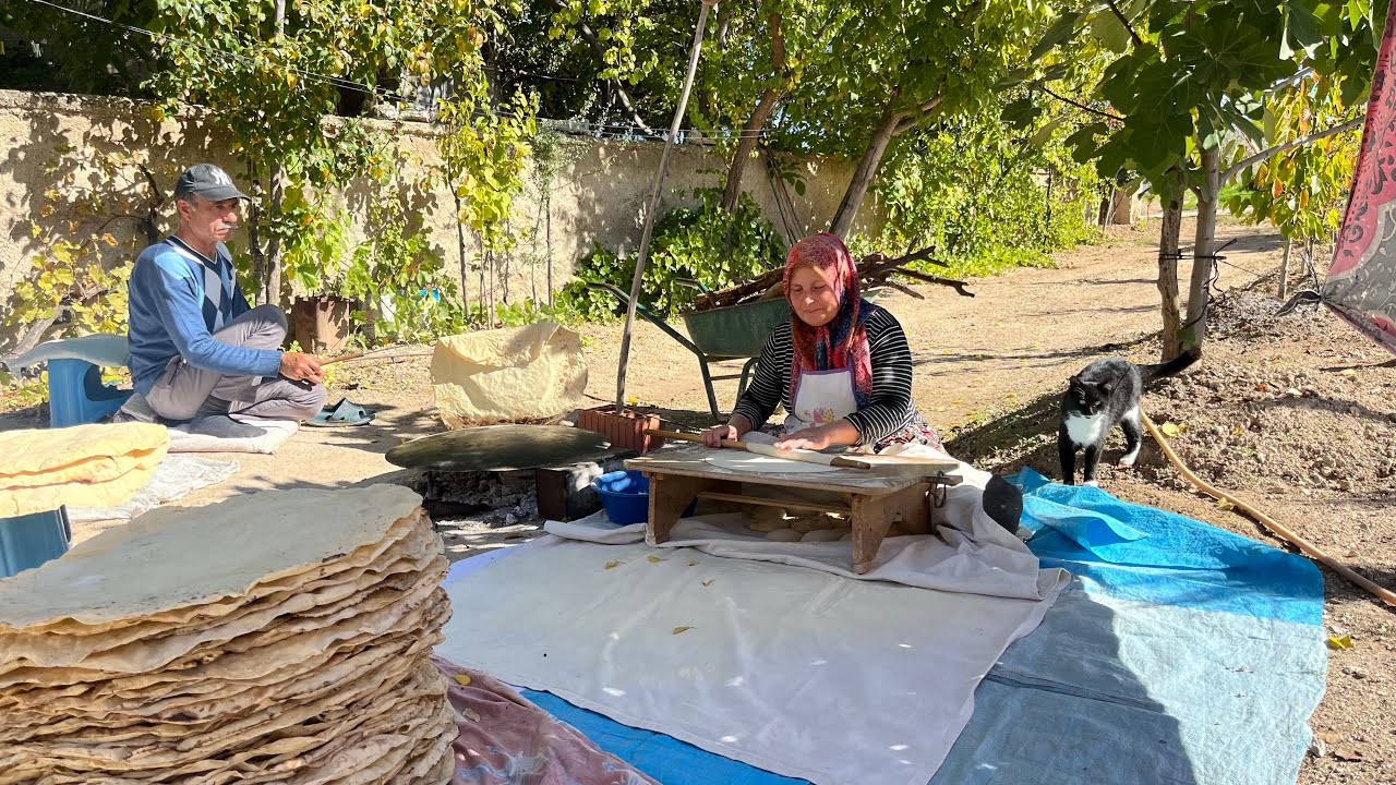 EGEDE YUFKA EKMEK YAPIMI ‼️ TARHANALI KABAKLI  KATMER / KÖZDE PATATES ✅