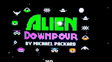 Alien Downpour running on MiSTer FPGA on the Apple II core.  I wrote this game last year.