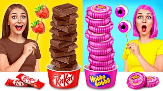 Tantangan Permen Karet Vs Makanan Coklat  Momen Lucu Multi Do Challenge