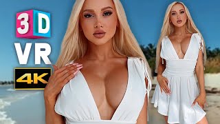 [VR 3D 4K] YesBabyLisa - SUNNY DAY WALK IN A WHITE DRESS 180/360