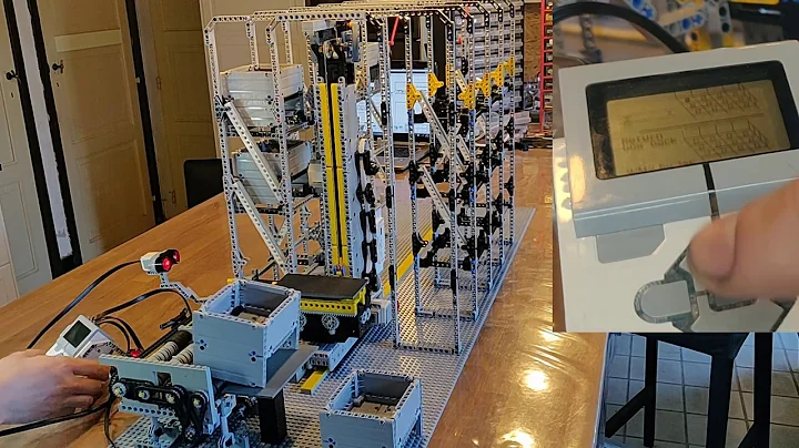 LEGO Warehouse - Telescopic fork in both directions, automated EV3 storage manager