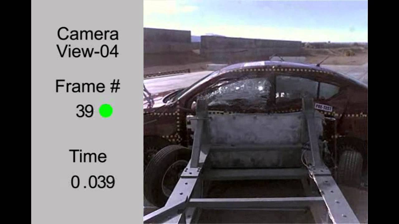 collision detection Nissan Versa | 2012 | Side Crash Test | NHTSA High Speed Cam | CrashNet1