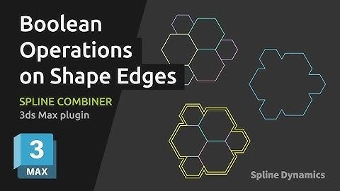 Boolean Operations on Shape Edges with Spline Combiner 3ds Max Plugin