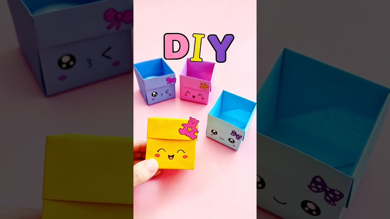教你一张纸做收纳盒,不用胶水和剪刀,小朋友也能学会 #diy #craft #papercraft 縮圖