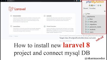 Laravel 8 : Create new project and connect MySQL database | Create and setup Frontend Controller |
