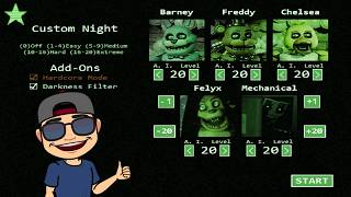 5/20 MODE WITH ALL CHALLENGES! (GREEN STAR) | LAST SHIFT AT FREDDY'S | CUSTOM NIGHT | FNAF FAN GAME
