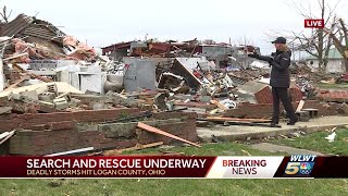 Search and rescue underway after likely tornado hits Logan County; 3 deaths confirmed