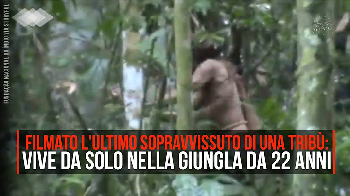 Brasile, filmato l’ultimo sopravvissuto di una tribù: da 22 anni vive da solo nella giungla