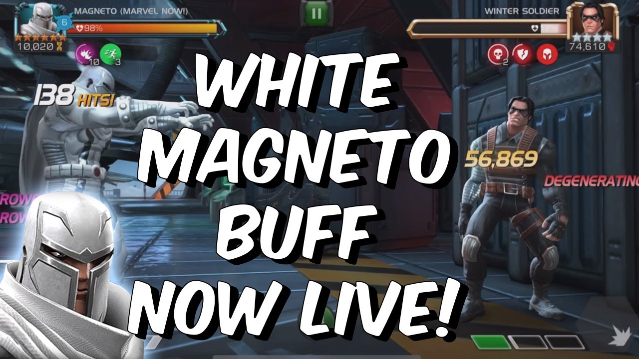 White Magneto Buff Now Live Demi God Tier Destruction Marvel Contest Of Champions Youtube