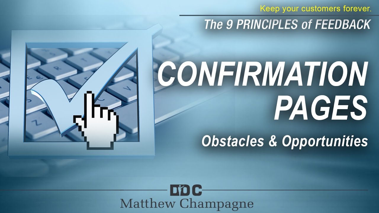 Confirmation Pages - Obstacles and Opportunities by Matt Champagne