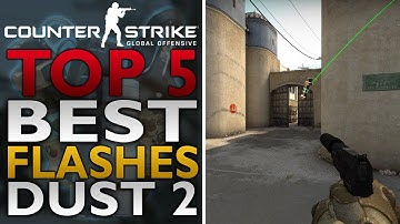 CS GO Top 5 Best Pop Flashes on Dust 2 (Flash Spots Tricks Tutorial)