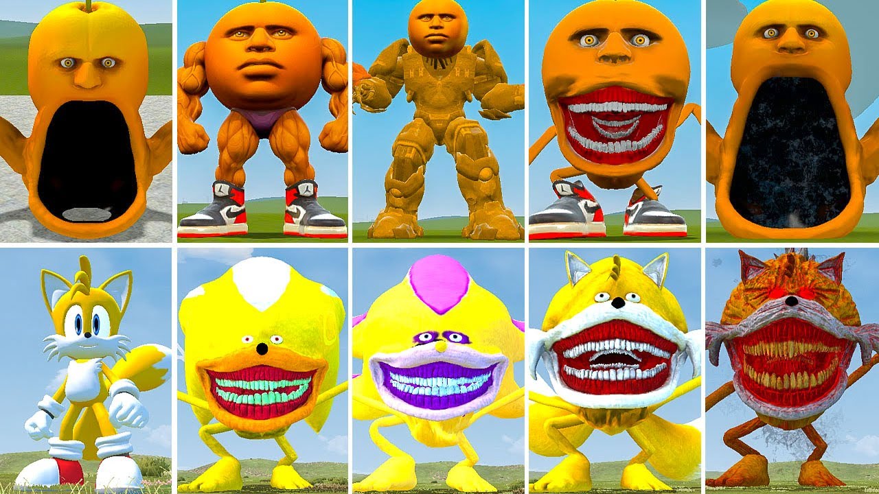 ALL NEW SONIC YELLOW VS TAILS TAPES5 VS AL NEW ODIN DIN DUN VS ODIN DIN DUN SEA EATER in GARRY'S MOD