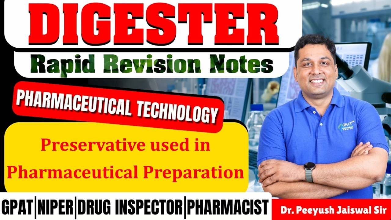 D-306 | Preservatives used in Pharmaceutical Preparation, Pharmaceutical Technology #gpatexam #gdc