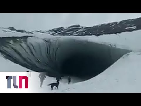 El terrible momento en que una roca de hielo aplastó a un turista brasileño en Ushuaia