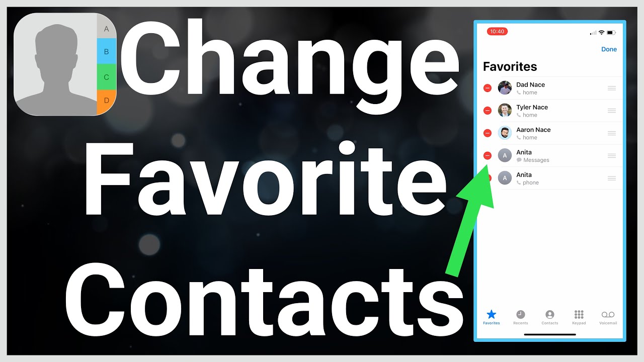 How To Add Remove Favorite Contacts On IPhone YouTube