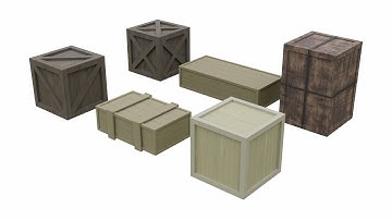Wooden Crate 3D Model Collection