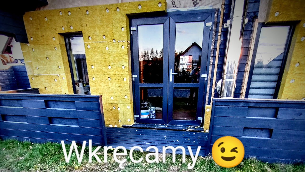 Elewacja z wełny mineralnej skalnej montaż płyt.