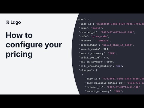 Lago - How to configure your pricing