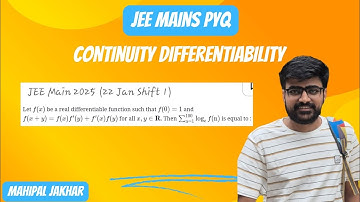 JEE Main 2025:Let f(x) be a differentiable function s.t. f(0)=1 and f(x+y)=f(x)f