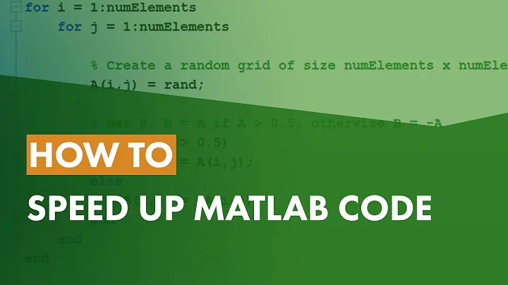 How to Speed Up MATLAB Code