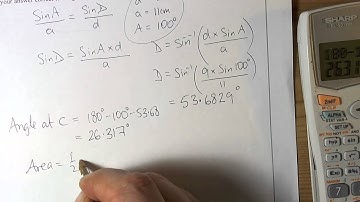 Q27 June 2014 2H   Sine Rule and Area of a Triangle