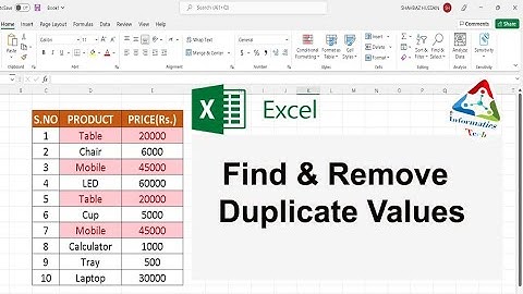 Find & Remove duplicate values in Ms Excel | Search & delete double entries in Ms Excel (Urdu)