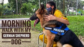 Morning walk with my German Shepherd Dog | 11 months old (Alveen)