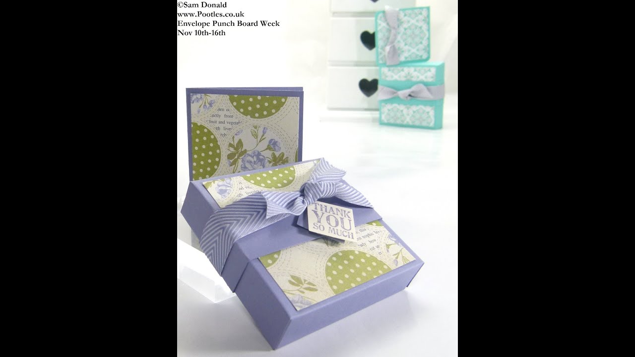 Note Card size Envelope Punch Board Box