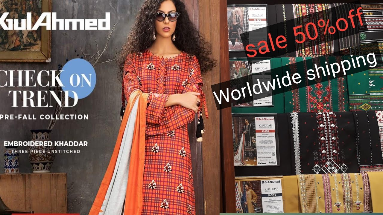 70 off Gul Ahmed winter Collection & Sale Linen Khaddar & Cambric