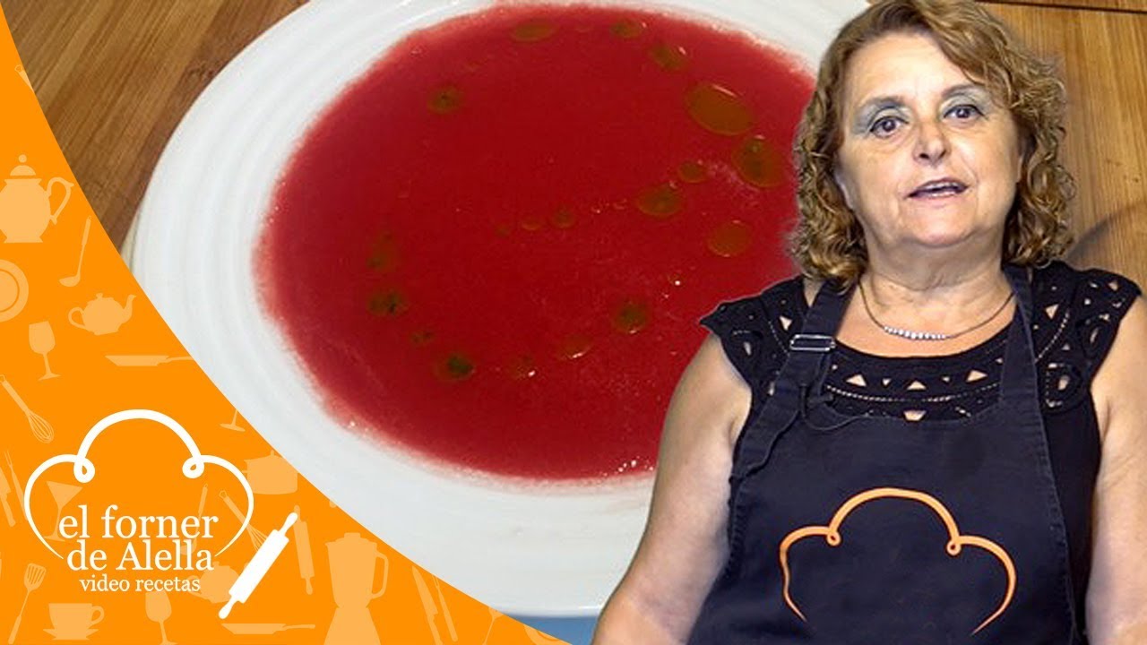 Sopa de tomate y sandia