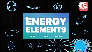 Free Electricity Overlays + Transitions — Energy Elements (Ae)