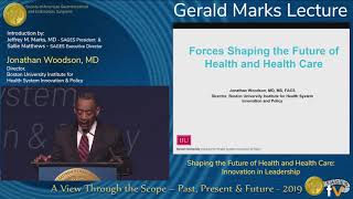 SAGES 2019 Gerald Marks Lecture: Jonathan Woodson