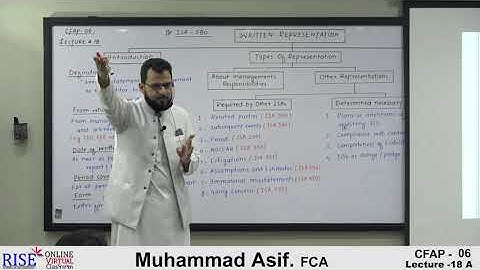 CFAP 06 || Muhammad Asif, FCA || Lecture 18A